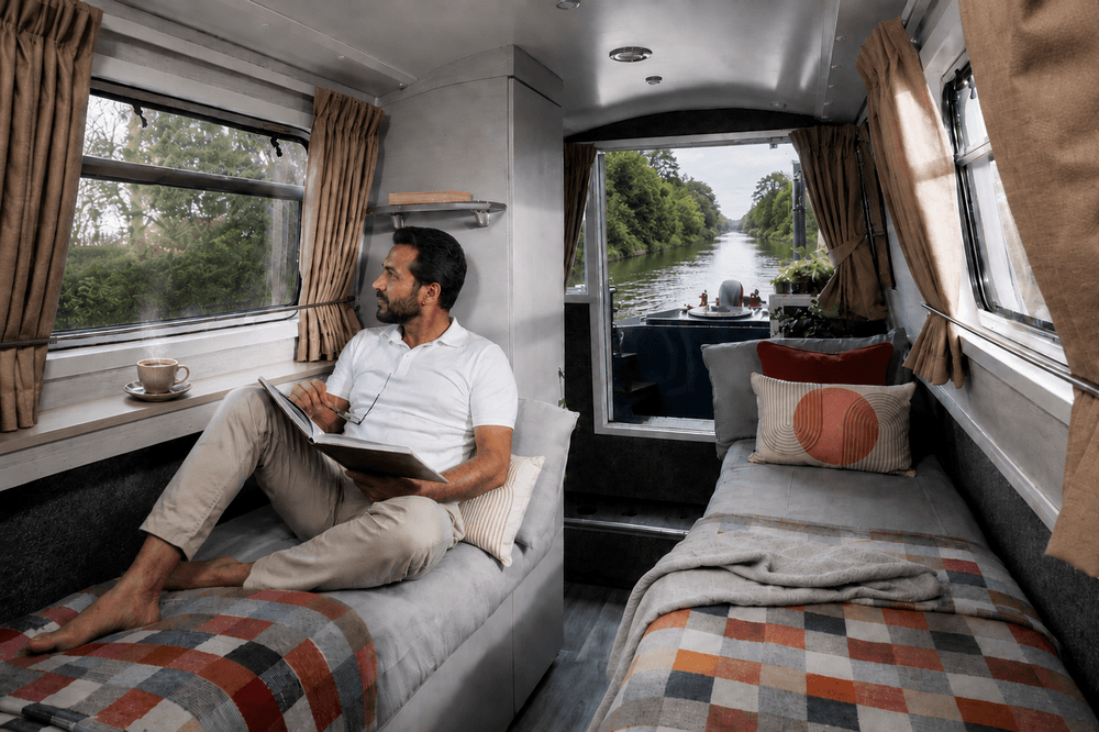 Narrowboat Holiday — cabin