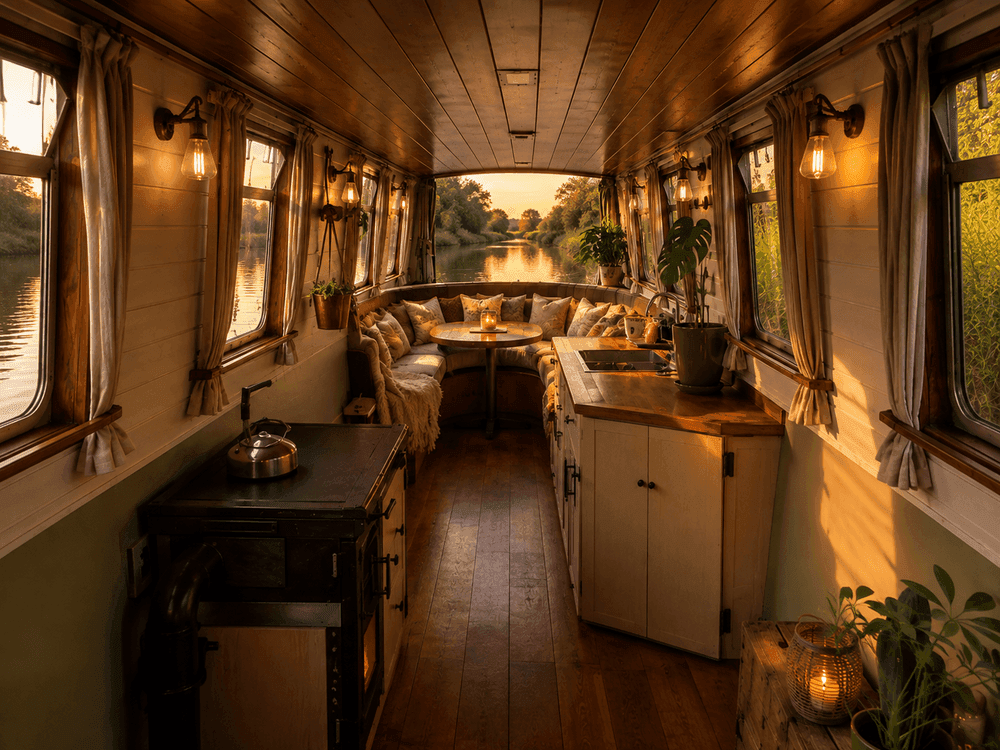 Canal Day Cruise — cosy interior